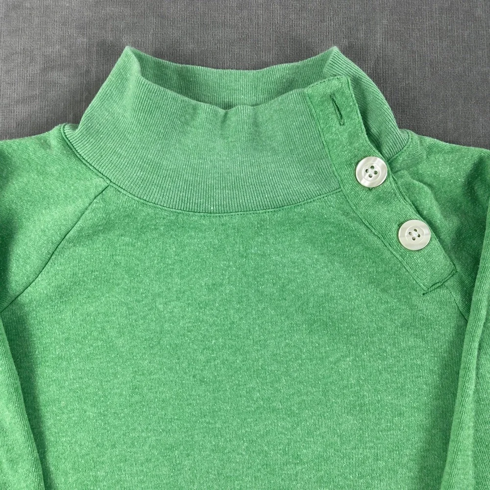 Crewcuts Kids 4-5‎ Green Sweatshirt Button Mock Neck Pullover